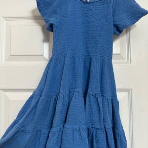 Ivy City Co Mini Jovie Blue Tiered Kids Dress
